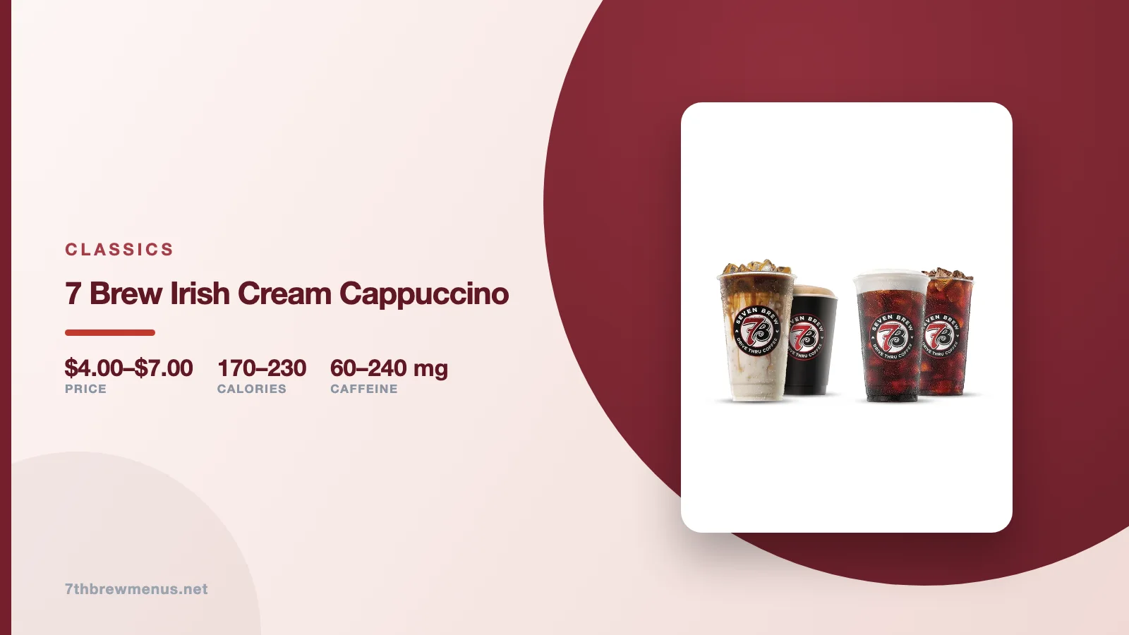 7 brew irish cream cappuccino