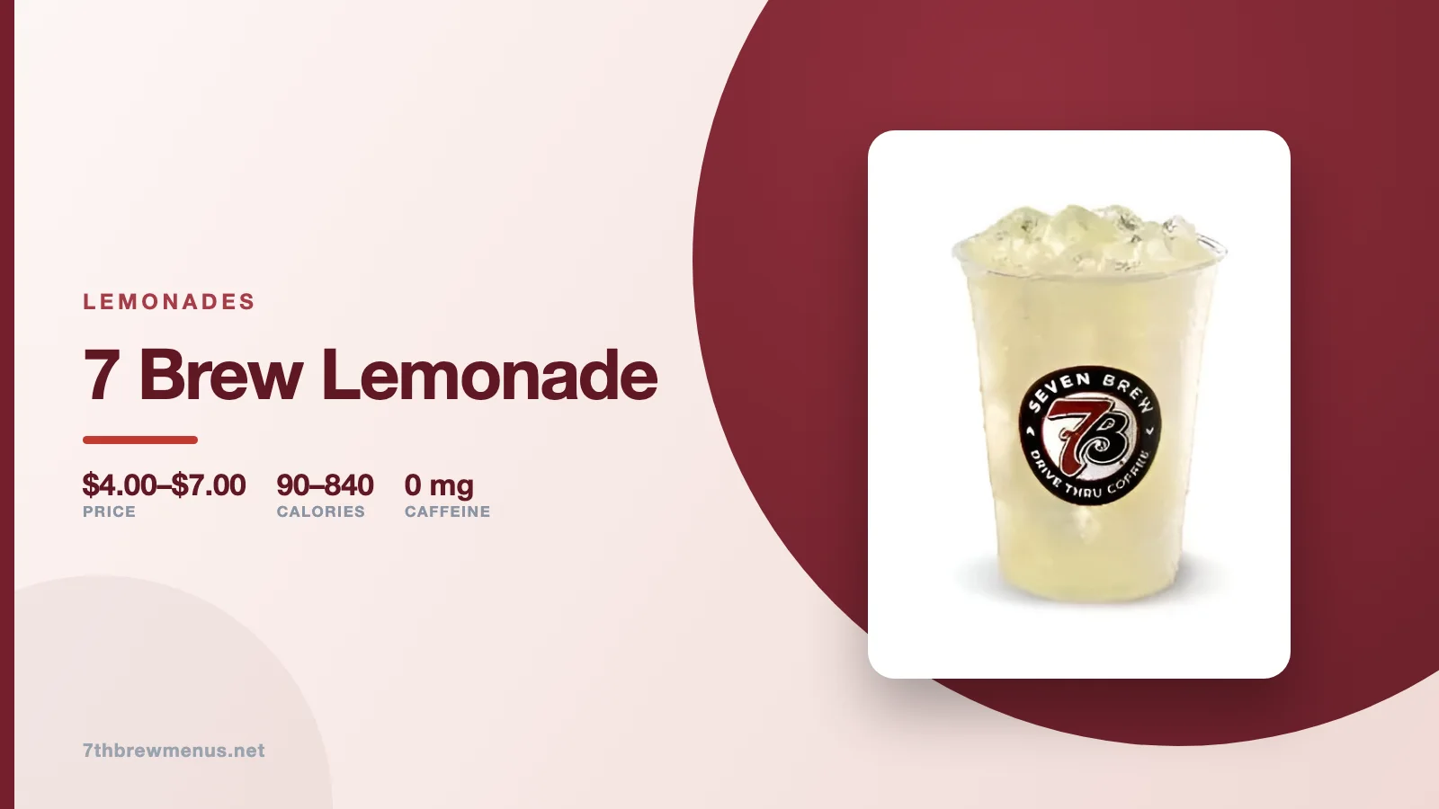 7 brew lemonade calories