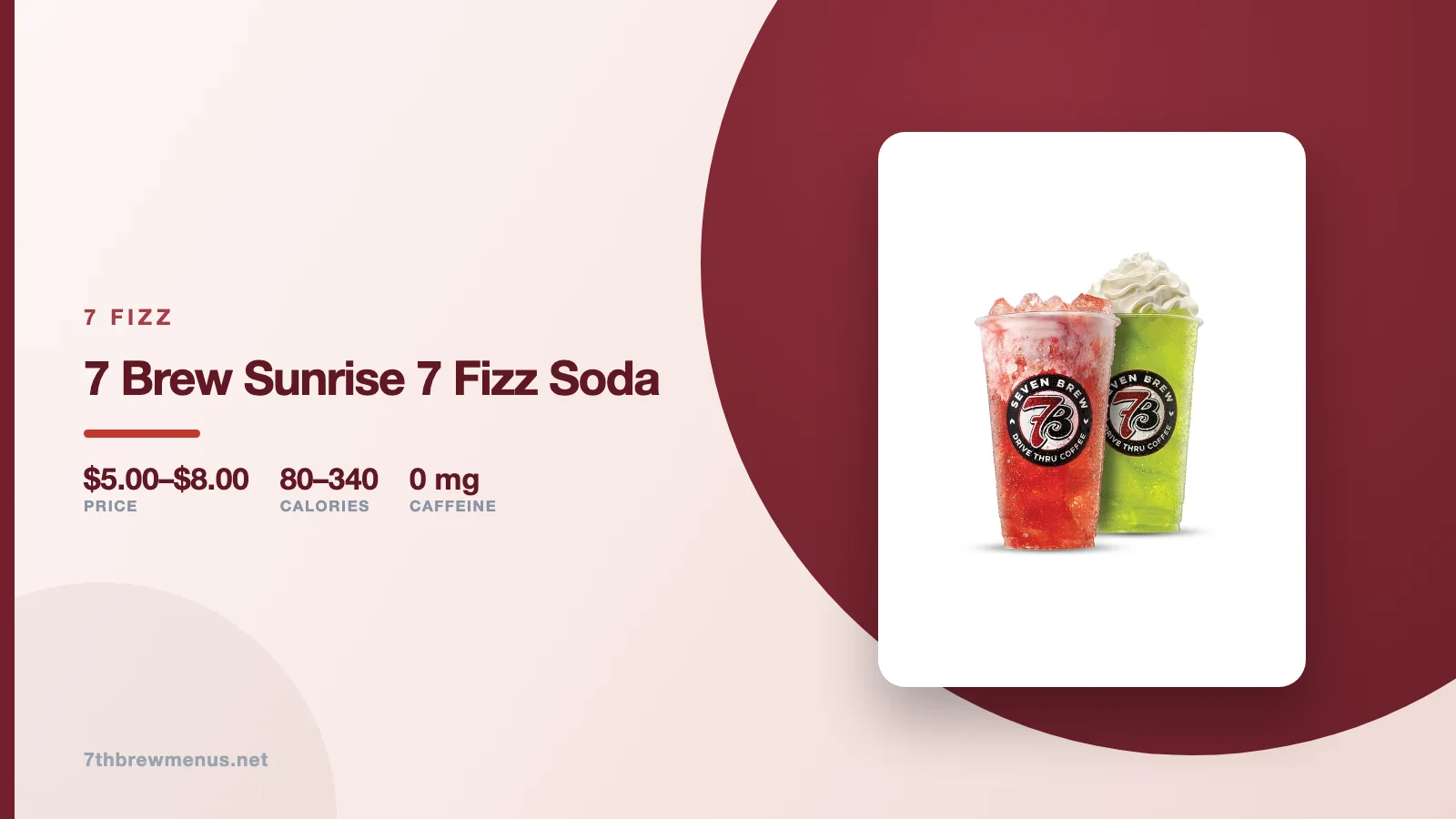 7 brew sunrise 7 Fizz soda